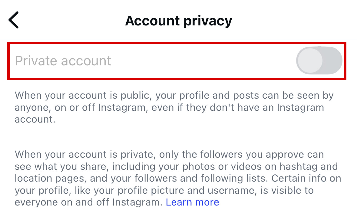 Before posting on IG, please switch your account to 'Public'