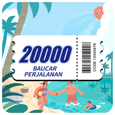 Baucar perjalanan bernilai NT$ 20,000
